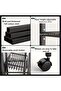 Modern 4-Tier Kitchen Storage Rack with Wooden Shelves & Utility Baskets (Black) - 4