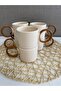 Halka Cup Mug 6 Pieces Brown 0.8 cm 184 ml - 3
