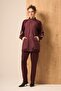 Women's Quilted Detail Suit Plum 30910 - 4