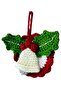 - Sibel 2453 3131 Handmade Bell-Themed Knitted Christmas Ornament - 2