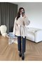 معطف قصير بحزام وزر واحد - 2