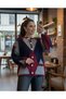 Women's Argyle Patterned, Soft Textured Stylish Premium Knitwear Cardigan - 7