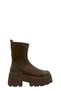 Brown Diver Fabric High Sole Diver Fabric Women's Boots (045 2509029)