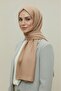 Patterned Wool Silk Shawl - Mink - 2