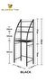 Toilet Cabinet Shelf Organizer Holder, Black - 5