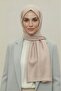 Patterned Wool Silk Shawl - Stone - 3