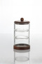 Gai̇a Triple Acacia Vacuum Lid Glass Jar Set, Spice Jar, Sugar Bowl (750-750-600 ml) - 3