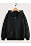 Spider Metalca Back Printed Zippered Hooded Fleece-Lined Sweatshirt Cardigan - 2