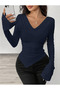 Long Sleeve Blouse with Interchangeable Shoulder Detail - 5