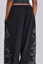 Etnical Print Detail Black Baggy Sweatpants - 6