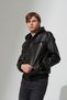 Hooded Zippered Knitwear Genuine Leather - 4