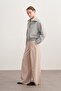 Women's Flowy Pleated Palazzo Pants Beige - 6