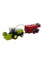 Diecast Metal Harvester Machine and Trailer Set - Toy Harvester Farm Vehicle - Green Tractor - 2