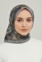 Patterned Rayon Scarf - Gray - 6