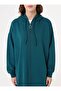 سويت شيرت بسيط بسحاب بغطاء رأس - زمرد داكن - - 3