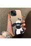 حافظة من السيليكون المتوافقة مع هاتف iPhone 14 Plus/15 Plus ذات حافة صلبة ومضادة للسقوط بنمط الخروف