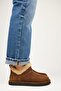 Cora Women's Genuine Leather Mini Tan Boots with Fur Detail - 2