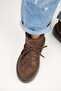 Haven Women's Genuine Leather Lace-Up Brown Boots with Fur Inside - 8
