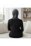 Black Finger Detail Slim Fit Cotton Fabric Hijab Blouse Hzlrbndet05Tesbluz - 4