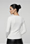 Women's Stretchy Fabric White Blouse with Slim Fit Buttons – Elegant Model That Fits the Body - 2