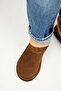Cora Women's Genuine Leather Mini Tan Boots with Fur Detail - 7
