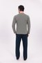 Men's Green Crew Neck Design Cotton Winter Long Sleeve Men's Pajama Set - 7