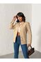 Beige Full Button Closure Linen Jacket - 2