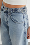 Baggy Jeans with Belted Waist and Zipper - 8