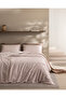 Ellaine Double 100% Cotton Ranforce Printed Duvet Cover Set - Powder