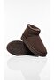 ®   I 52709 Thick Sole Short Suede Fur Brown Casual Women's Boots - 5