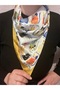 Colorful Cat Modeled 70*70 Non-Wrinkle Satin Stylish Women's Scarf