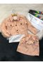 Girl's Floral Embroidered Velvet 3-Piece Set - 100% Cotton - Holiday Wear - 3