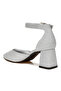 Women Glitter Block Heel Sandals in Silver - 3
