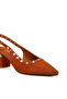 Women Stud Emebllished Microfiber Sandals in Tan - 2