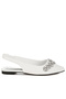 Women White Diamante Embellished Flat Sandals - 2