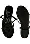 Women Strappy Lace-Up Sandals in Black - 4