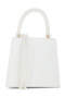Women Pearl Top-Handle Diamante Brooch Bag in White - 2