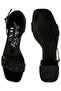 Women Rhinestone Embellished Shimmer Sandals in Black - 5