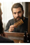 Natural Wood Double-Toothed Comb Handmade Authentic Flower Motif Antistatic Anti-Dandruff Beard Comb - 3