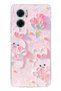 Redmi Note 11E Compatible Cute Rabbits Printed Silicone Case