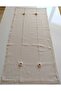 Handcrafted 3D Rose and Antique Embroidered Natural Authentic Natural Linen 45X135 cm Runner - 6