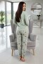 Mint Green Rabbit Bear Pattern Long Sleeve Bamboo Knitted Women's Pajama Set - 6