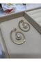 Elegant Design Vintage Double Pearl Steel Earrings - 2