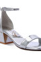Women Metallic Block Heel Sandals in Silver - 5