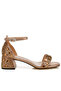 Women Rhinestone Embellished Shimmer Sandals in Bronze - 2