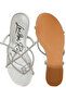 Women Rhinestone Embellished Lace-Up Sandals in Silver - 5