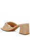 Women Beige Horsebit Detail Snake Print Sandals - 3