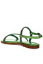 Women Rhinestone Strappy Flat Sandals in Green - 4