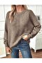 Oversized Casual Model Crew Neck Long Sleeve Knitwear Sweater - 2