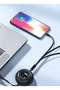 كابل شحن USB قابل للسحب 3 في 1 بقوة 66 واط مع موصلات Type C و Lightning و Micro USB، كابل بيانات سريع الشحن بطول 1.1 متر، سرعة نقل 480 ميجابت في الثانية، لون أسود - 5